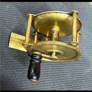 Antique Brass Fly Fishing Reel - Early 1900s Unmarked Reel With Original Patina